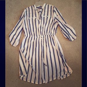 Indulge Black and White Striped Dress